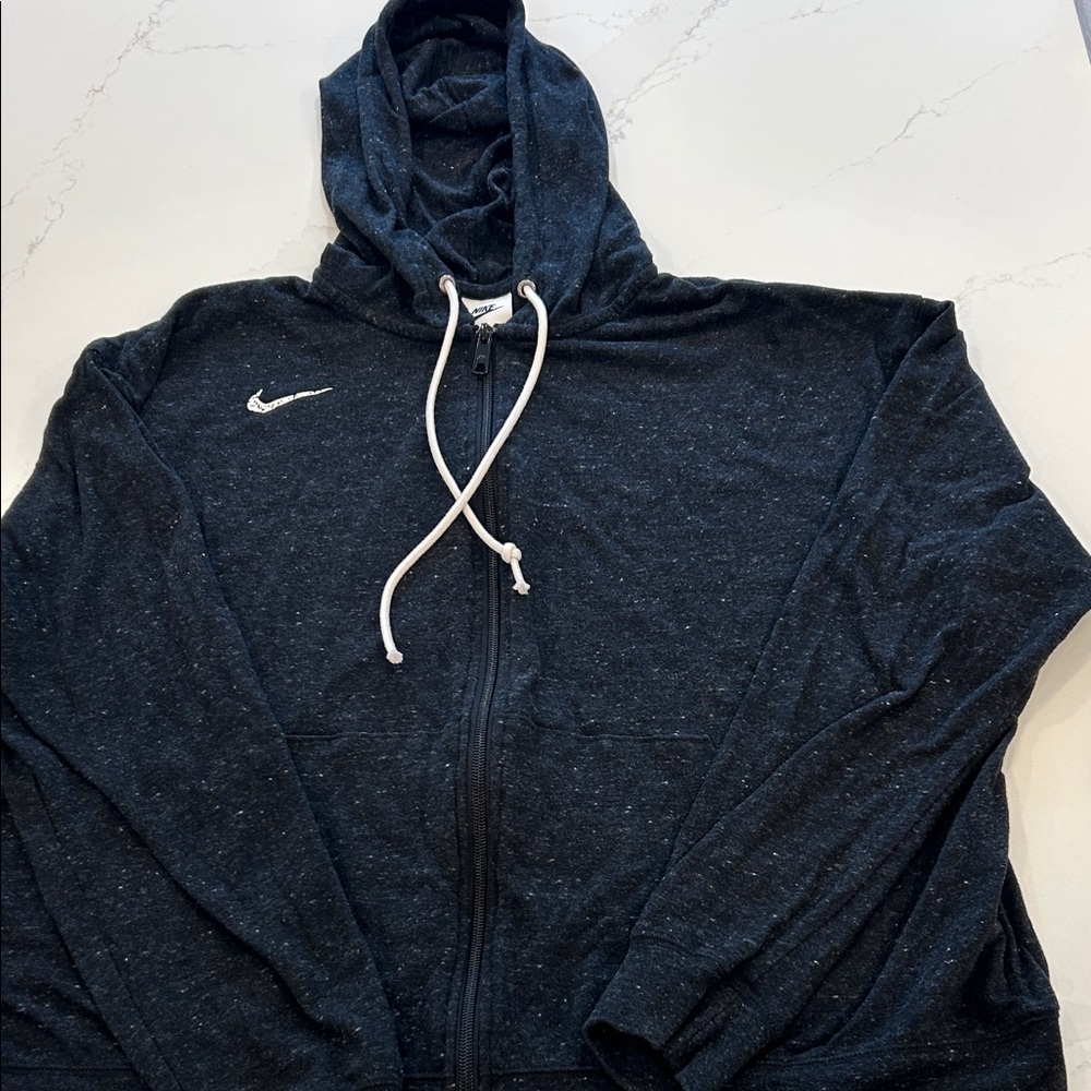 Nike Dark Gray Speckled Full Zip Hoodie XL